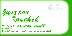 gusztav koschik business card